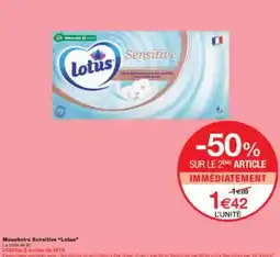 Monoprix Mouchoirs Sensitive Lotus offre