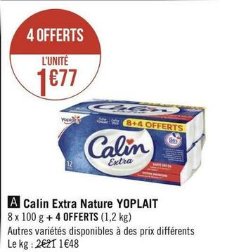 Yoplait calin extra nature