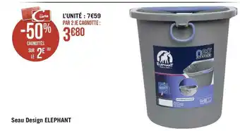 Géant Casino Elephant seau design offre