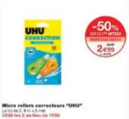 Monoprix Micro rollers correcteurs UHU offre