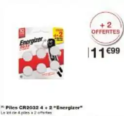 Monoprix Piles CR2032 4+2 Energizer offre