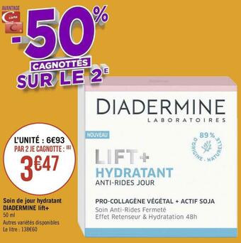 Géant Casino Diadermine soin de jour hydratant lift+ offre