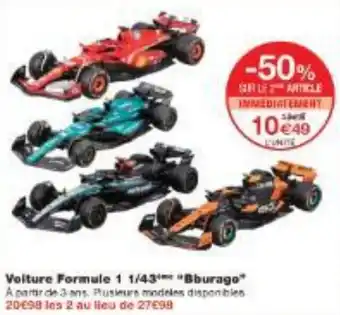 Monoprix Volture Formule 1 1/43 Bburago offre