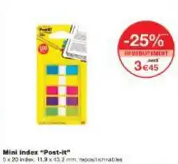 Monoprix Mini index Post-it offre