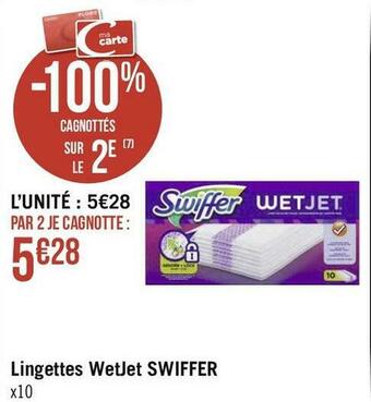 Géant Casino Swiffer lingettes wetjet offre