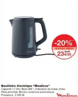 Monoprix Bouilloire électrique Moulinex offre