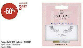 Géant Casino Eylure faux cils n°003 naturals offre