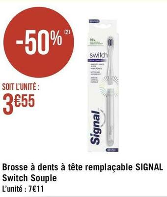 Géant Casino Signal brosse à dents à tête remplaçable offre