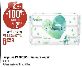 Pampers lingettes harmonie wipes