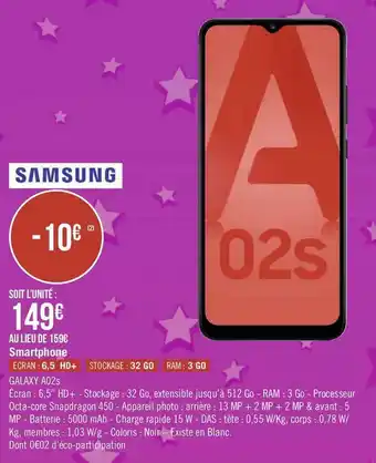 Géant Casino Samsung smartphone offre