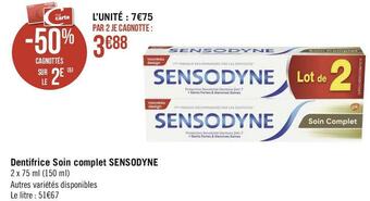 Sensodyne dentifrice soin complet