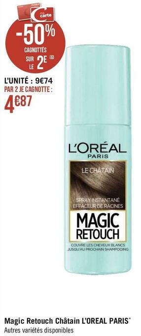 Géant Casino L’oreal paris magic retouch châtain * offre