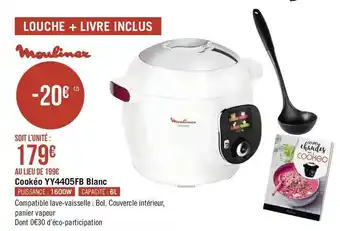 Géant Casino Moulinex cookéo yy4405fb blanc offre