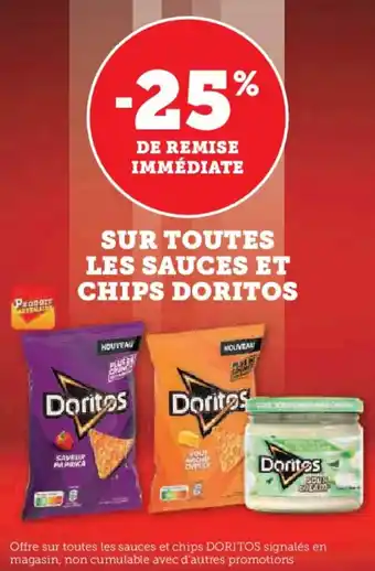 Super U Sur toutes les sauces et chips doritos offre