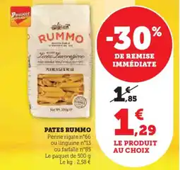 Super U Pates rummo offre