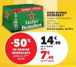 Super U Biere blonde heineken 5° offre