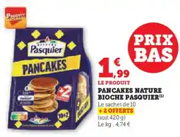 Super U Pancakes nature bioche pasquier offre