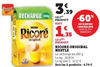 Super U Ricore original nestle offre