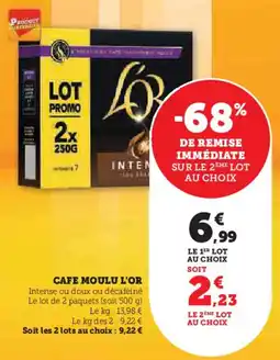 Super U Cafe moulu l'or offre