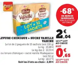 Super U Levure chimique + sucre vanille vahine offre