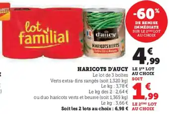 Super U Haricots d'aucy offre