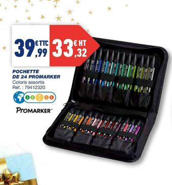 Bureau Vallée Promarker pochette de 24 offre