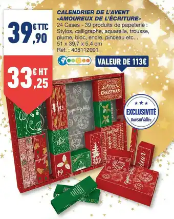 Calendrier de l’avent amoureux de l’écriture