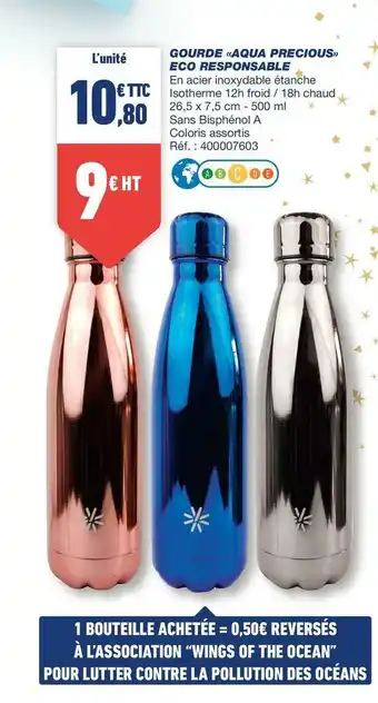 Bureau Vallée Gourde «aqua precious» eco responsable offre