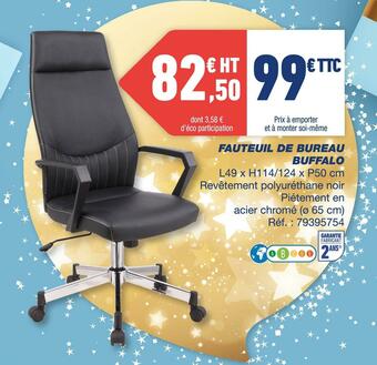 Bureau Vallée Feuteuil de bureau buffalo offre