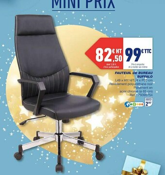 Bureau Vallée Fauteuil de bureau buffalo offre