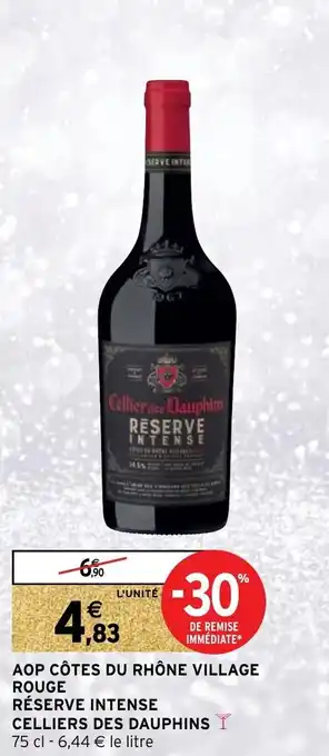 Intermarché AOP côtes du rhône village rouge offre