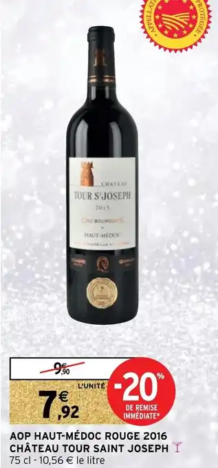 Intermarché AOP haut-médoc rouge 2016 offre