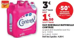 Super U Eau minerale naturelle contrex offre