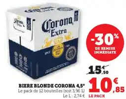 Super U Biere blonde corona 4,5° offre