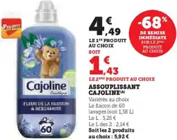 Super U Assouplissant cajoline offre