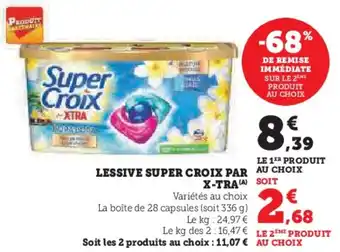 Super U Lessive super croix par x-tra offre