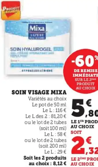 Super U Soin visage mixa offre