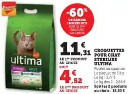 Super U Croquettes pour chat sterilise ultima offre