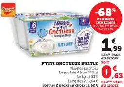 Super U P'tits onctueux nestle offre