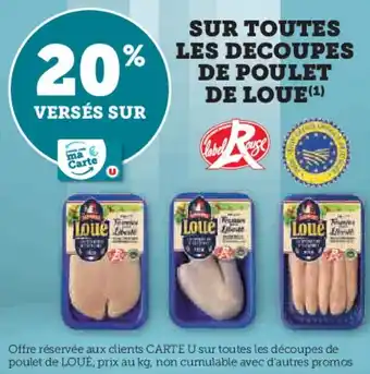 Super U Sur toutes les decoupes de poulet de loue offre