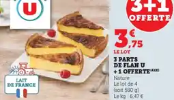 Super U 3 parts de flan u offre