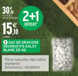 Intermarché Hyper Sac de graviers décoratifs galet blanc offre