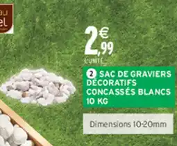 Intermarché Hyper Sac de graviers décoratifs concassés blancs offre