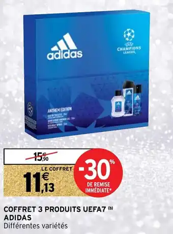 Intermarché Coffret 3 produits uefa7 adidas offre