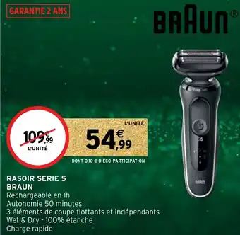 Intermarché Rasoir serie 5 braun offre