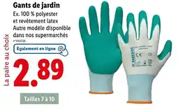 Lidl Gants de jardin offre