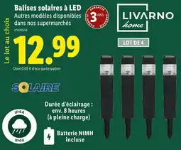 Lidl LIVARNO home Balises solaires à LED offre