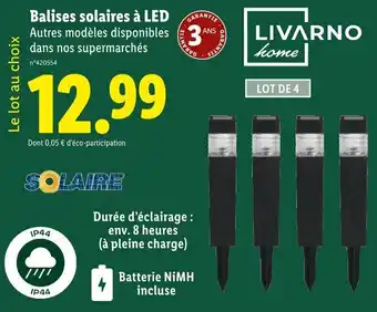 Lidl LIVARNO home Balises solaires à LED offre