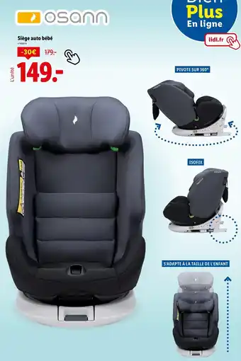 Lidl OSANN Siège auto bébé offre