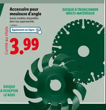 Lidl Parkside Accessoire pour meuleuse d'angle offre